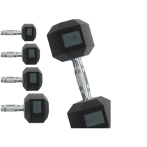 Mancuernas - BODY REVOLUTION Hexagonales, Negro